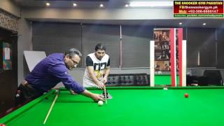 79 Snooker Coaching Student working on Cue Action Trainer with Arshad Qureshi Snooker Coach [upl. by Anyehs]