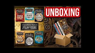 UNBOXING DA COLEÇÃO VIAGENS EXTRAORDINÁRIAS JÚLIO VERNE  PTBR [upl. by Kcirrem]