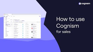 How to use Cognism for Sales [upl. by Dobrinsky38]