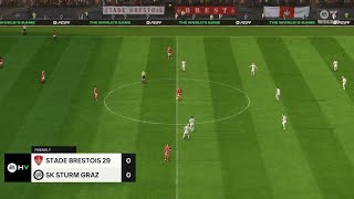 Stade Brestois vs SK Sturm Graz 19092024 UEFA Champions League EA FC 24 [upl. by Ahl14]