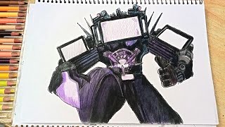 How to draw Titan Tv Man Upgrade 30 Skibidi Toilet Multiverse [upl. by Godspeed821]