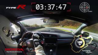 Honda 2017 Type R – VBox Nürburgring lap record footage [upl. by Mainis993]