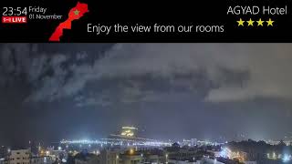 Agadir 24 7 live Maroc Morocco Live cam en direct from AGYAD Hotel Agadir bay Sunset Jazz [upl. by Silver]