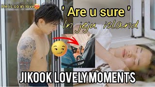 Jikook moments in Jeju Island  Are u sure [upl. by Aiekat]