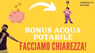 Bonus Acqua Potabile  Tutte le Novità e Aggiornamenti 2022 [upl. by Laehplar]