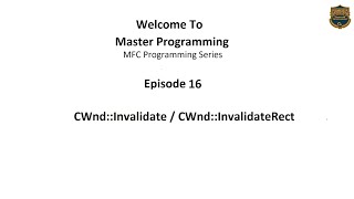 CWndInvalidateCWndInvalidateRect  Master Programming TipsampTraps [upl. by Hollenbeck443]