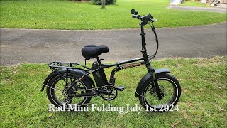 Rad Mini Folding 750W Electric Bike Ride Gear 6 July1st 2024 radminifolding ebike [upl. by Yelra587]