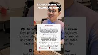 3 JAWABAN KELEMAHAN ANDA AUTO LOLOS INTERVIEW HRD daftarpertanyaaninterviewkerja [upl. by Adnawak]