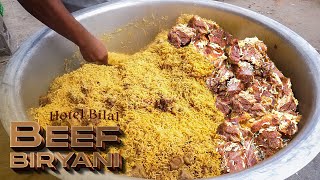 Delicious Beef Biryani Making and Plating Complete Process in Indian Restaurant [upl. by Quintina]