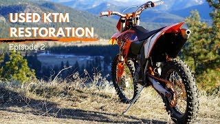 CHEAP KTM 250 BUILD Ep2  The Rebuild [upl. by Odlauso]