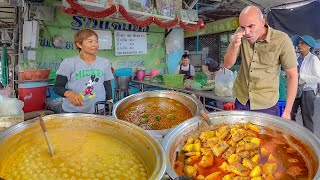 THAI STREET FOOD 🇹🇭 Bangkok noodles heaven  Market street food tour in Bangkok Thailand [upl. by Yonit]