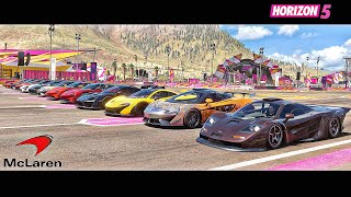 Top 17 Fastest Mclaren Cars Drag Race in Forza Horizon 5 [upl. by Oberstone]