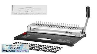 VEVOR Binding Machine Comb Binding Machine 21Holes Binding 450 Sheets Book Binder Review [upl. by Aerdnod]