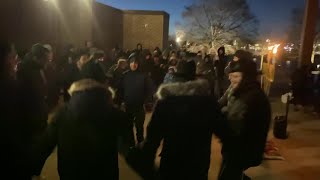 Celebrants do traditional Jewish dances during Munster’s Hanukkah celebration [upl. by Airtened499]