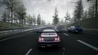 Yankı Simge SLOW AND REVERB  Nissan Skyline GTR33 Assetto Corsa Cinematic Trailer [upl. by Anirdnajela]