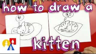 How To Draw A Kitten For Young Artists [upl. by Nehtiek]