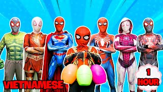 Sử Dụng Quả Trứng Thần Kỳ Để Biến Thành Các Siêu Anh Hùng Và Giải Cứu Thành Phố  Spiderman Bon TV [upl. by Phillip723]