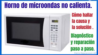 Microondas no calienta Cómo hallar la causa y dar solución Diagnóstico y Reparación Paso a paso [upl. by Reider]