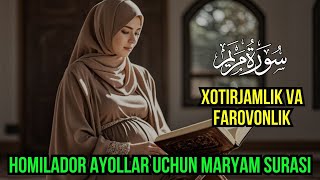 Homilador Ayollar Uchun Maryam Surasi Xotirjamlik va Farovonlik [upl. by Ileyan]