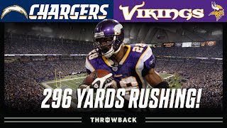 Adrian Peterson Sets the Rushing Record Chargers vs Vikings 2007 [upl. by Abba383]