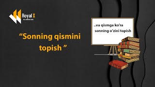 Sonning qismini topish qismga kora sonning ozini topish oson usulda [upl. by Eimor587]