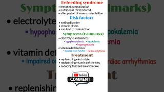 Refeeding syndrome TPN syndrome pathology symptoms treatment youtube shorts medical shorts [upl. by Ronaele289]