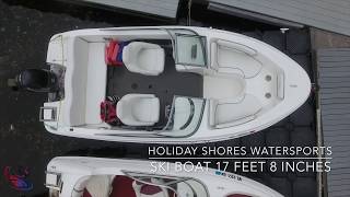 Holiday Shores WaterSports 17 Foot 8 Inch Ski Boat Rental [upl. by Maloy]