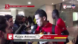 Reacciones Yulián Anchico Ind Santa Fe 3  Junior FC 2  Liga Aguila 2016I [upl. by Mages]