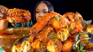 KING CRAB SEAFOOD BOIL MUKBANG  DESHELLED  SEAFOOD BOIL MUKBANG  Seafood  Mukbang [upl. by Shelby]