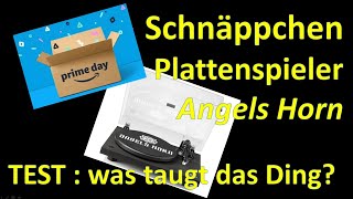 PrimeDay Schnäppchen Plattenspieler Angels Horn  Topp oder Flopp Aufbau Test  Urteil [upl. by Kcirdderf]