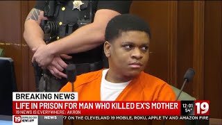 Akron man sentenced to life for 2022 shooting death of exgirlfriend’s mother [upl. by Hgieleak604]