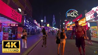 Magaluf Strip Nightlife Mallorca 🇪🇸 🔴  NEW Walking Tour in Palma De Mallorca 4K HD [upl. by Nivloc672]