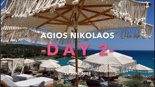 ✨Day2✨Agios NikolaosMACRAME beach club Cretan Traditional dinner28June2023🎶👬👭👫🥂♡ [upl. by Nosneh]