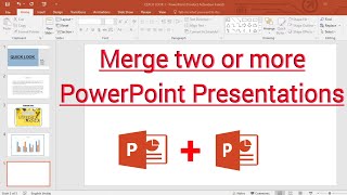 How to merge PowerPoint Presentations ⏩  PowerPoint [upl. by Hiroshi]