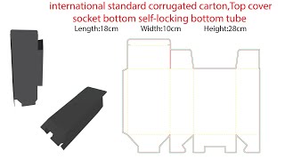 international standard corrugated cartonTop cover dieline [upl. by Ennairej489]