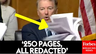 WATCH Rand Paul Decries HHS Efforts To Obscure His Document Requests On Origin Of COVID19 [upl. by Leumel684]