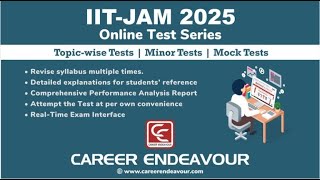 IIT JAM Online Test Series 2025 iitjam iitjamonlinetest careerendeavour iitjam2025 iitjamexam [upl. by Edelstein]