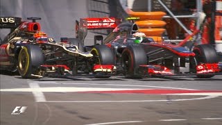 Raikkonen And Perezs Chicane Collision  2013 Monaco Grand Prix [upl. by Isia849]