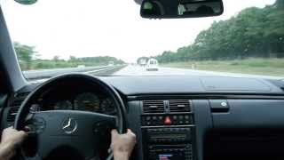 Mercedes W 210 BRABUS 58  4matic  Autobahn A 1  310 kmh [upl. by Roger]