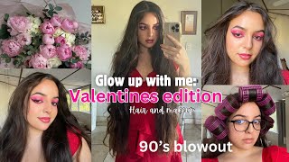 EXTREME GLOW UP TRANSFORMATION FOR VALENTINES 💌 how I blowout my 40 inch long hair [upl. by Rodger382]