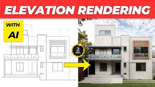 How to Render Architectural Elevation in 02 Minutes [upl. by Laet]