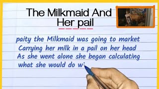 Short Moral Story  The Milkmaid And Her Pail Story In English  Story Writing [upl. by Ruth]