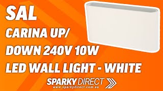 SAL SE715010TCWH  Carina UpDown 240V 10W LED Wall Light  White [upl. by Kenwood]