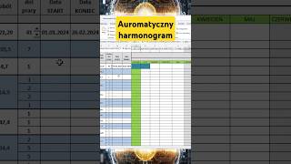 🌟Automatyczny harmonogram w Exceluexcel exceltips exceltricks [upl. by Eilasor]