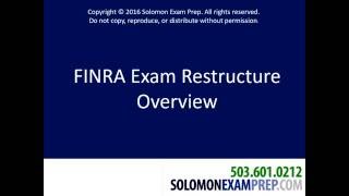 FINRA Exam Restructure Overview [upl. by Ecnaled]