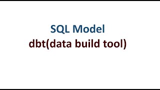 How to create first SQL dbt Model amp Project in dbtdata build tool [upl. by Byram881]