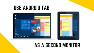 How to use Android Tablet as a second monitor on your PC Twomon air  Smartphone  IPAD  WiFiUSB [upl. by Desi]