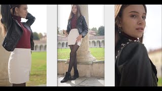 FASHION FILM HOSIERY VIDEO PORTRAIT Pantyhose Stockings Tights Heels Mini Skirt 4K Vertical [upl. by Akemrej678]