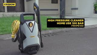 KRISBOW NEW HIGH PRESSURE CLEANER HOME USE 100 BAR FRHPE100 [upl. by Mcguire]