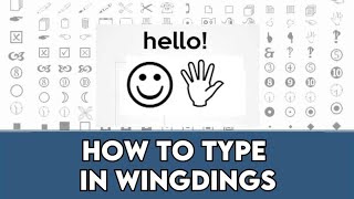 How To Type Wingdings On Your Phone or Laptop [upl. by Staford]